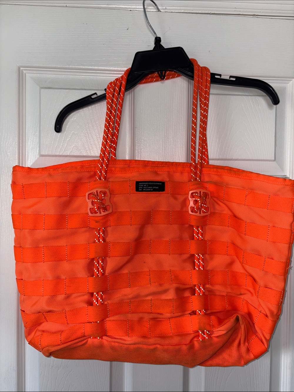 Nike Tactical Bag Neon Orange Woven Nylon Bag - Air Force 1